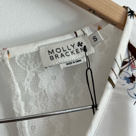 NWT Molly Bracken Floral Babydoll Lace A-Line Mini Dress - Picture 10 of 15